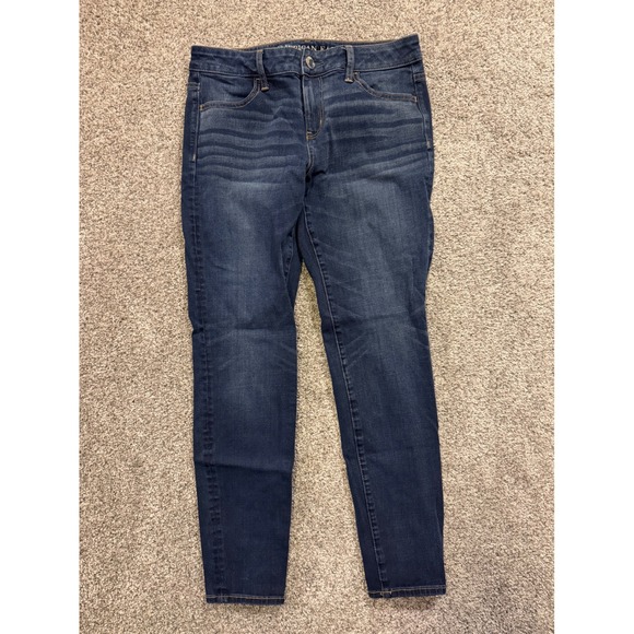 American Eagle Outfitters Denim - American Eagle Jegging Womens 10 Blue Super Super Stretch X4 Dark Wash Denim